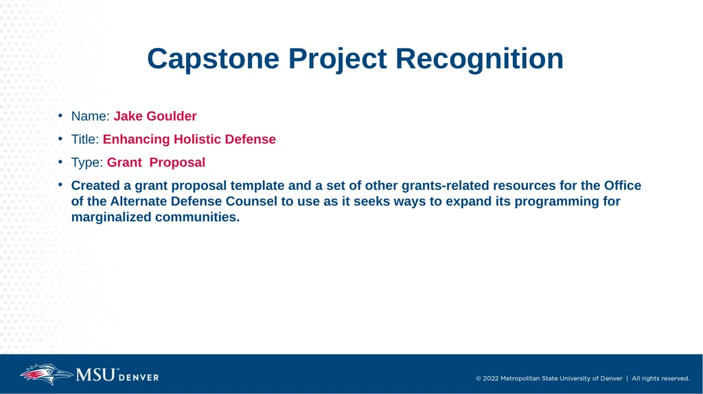 Master of Social Work Pinning & Hooding Ceremony - slide 42 of 48