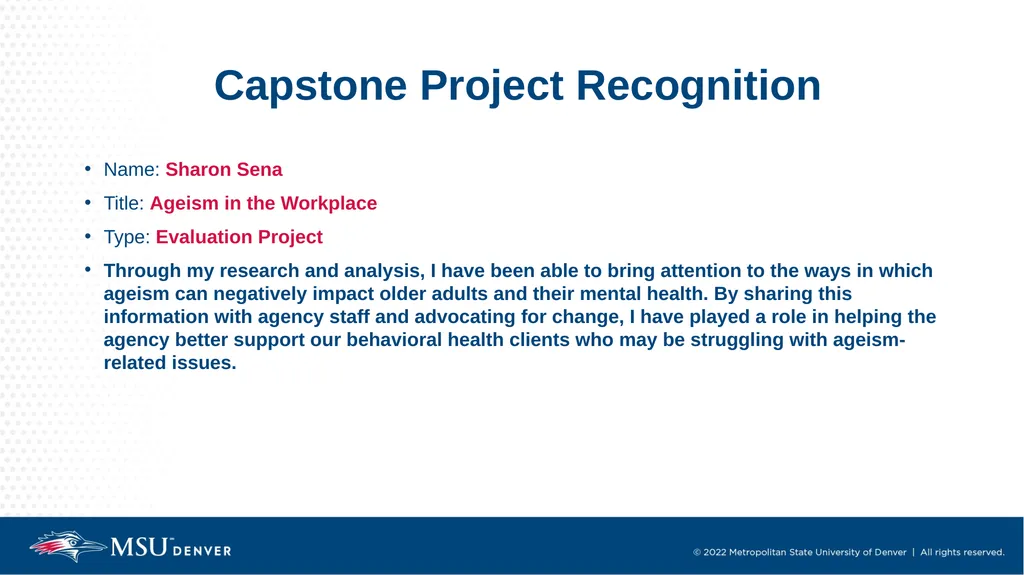 Master of Social Work Pinning & Hooding Ceremony - slide 44 of 48
