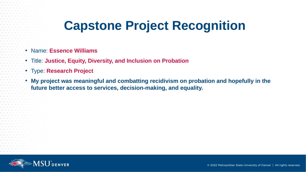 Master of Social Work Pinning & Hooding Ceremony - slide 46 of 48