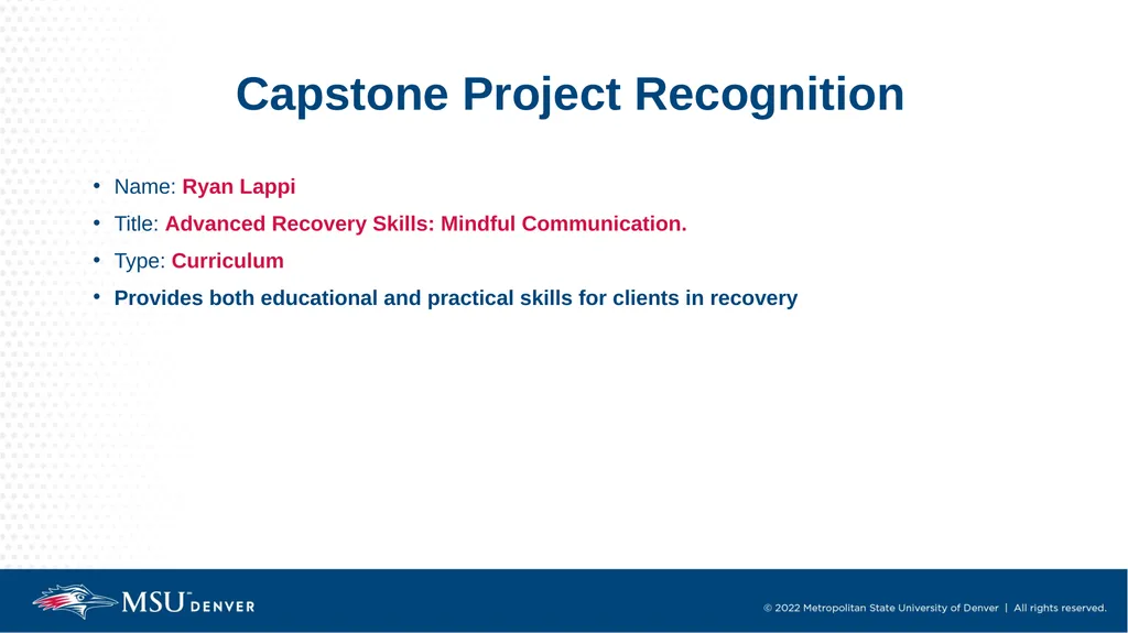Master of Social Work Pinning & Hooding Ceremony - slide 47 of 48