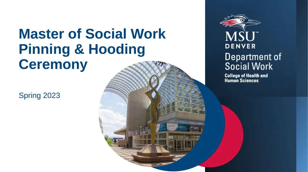 Master of Social Work Pinning & Hooding Ceremony - slide 1 of 48