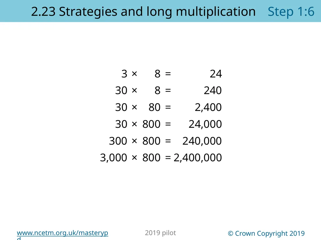 2.23 Multiplication strategies for larger numbers - slide 11 of 44