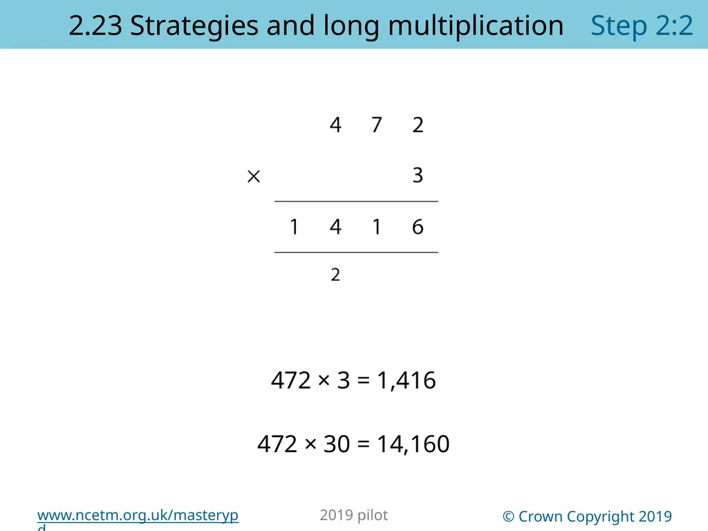 2.23 Multiplication strategies for larger numbers - slide 14 of 44