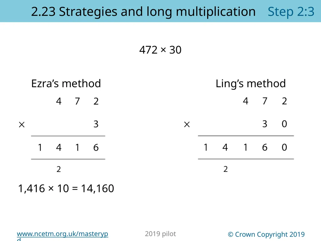 2.23 Multiplication strategies for larger numbers - slide 15 of 44
