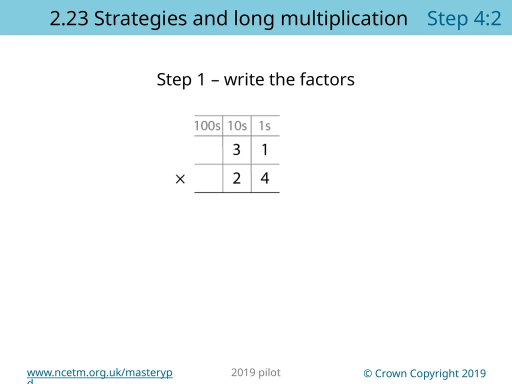 2.23 Multiplication strategies for larger numbers - slide 23 of 44