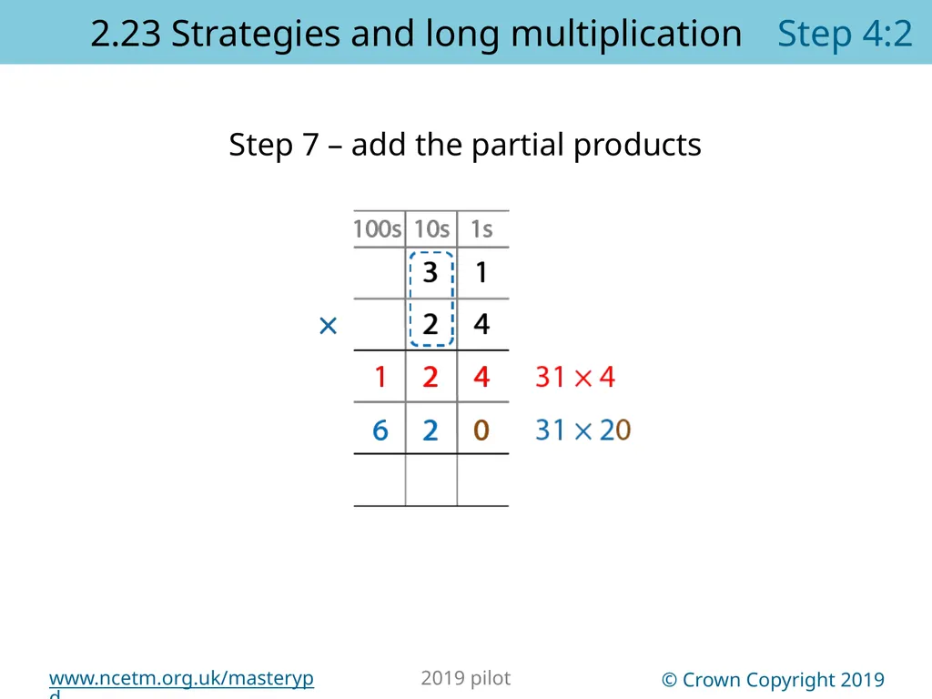 2.23 Multiplication strategies for larger numbers - slide 29 of 44