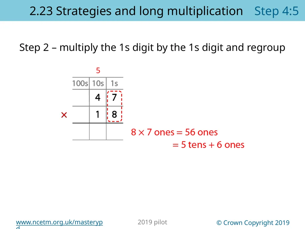 2.23 Multiplication strategies for larger numbers - slide 32 of 44