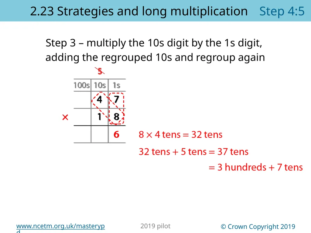 2.23 Multiplication strategies for larger numbers - slide 33 of 44