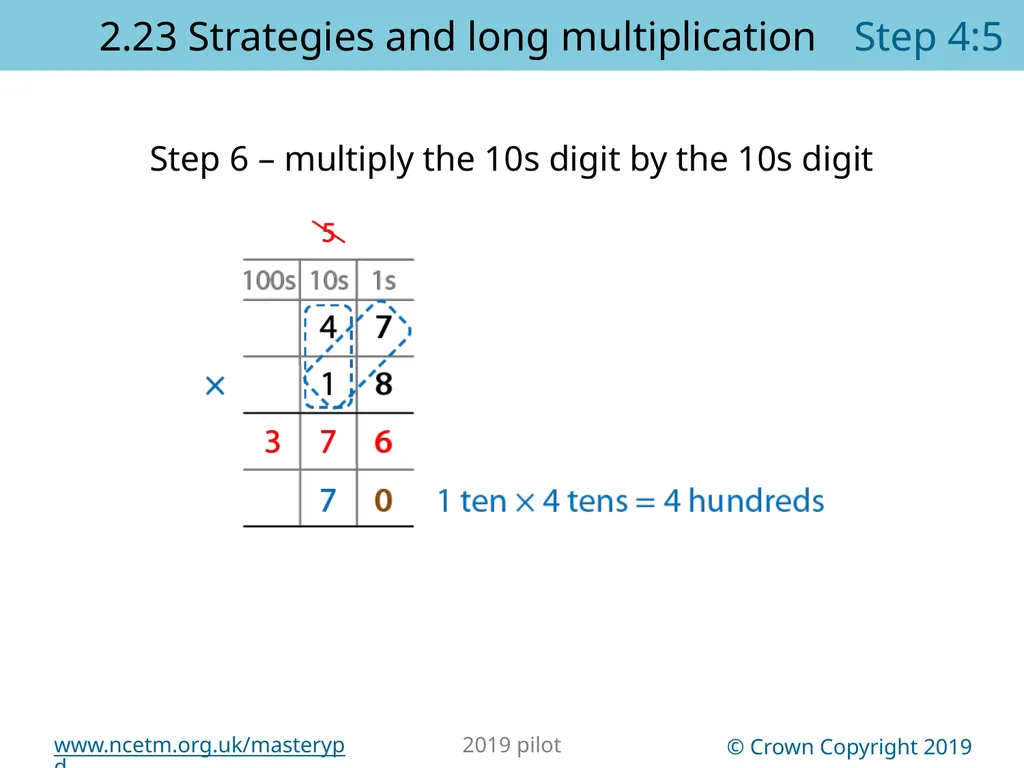 2.23 Multiplication strategies for larger numbers - slide 36 of 44