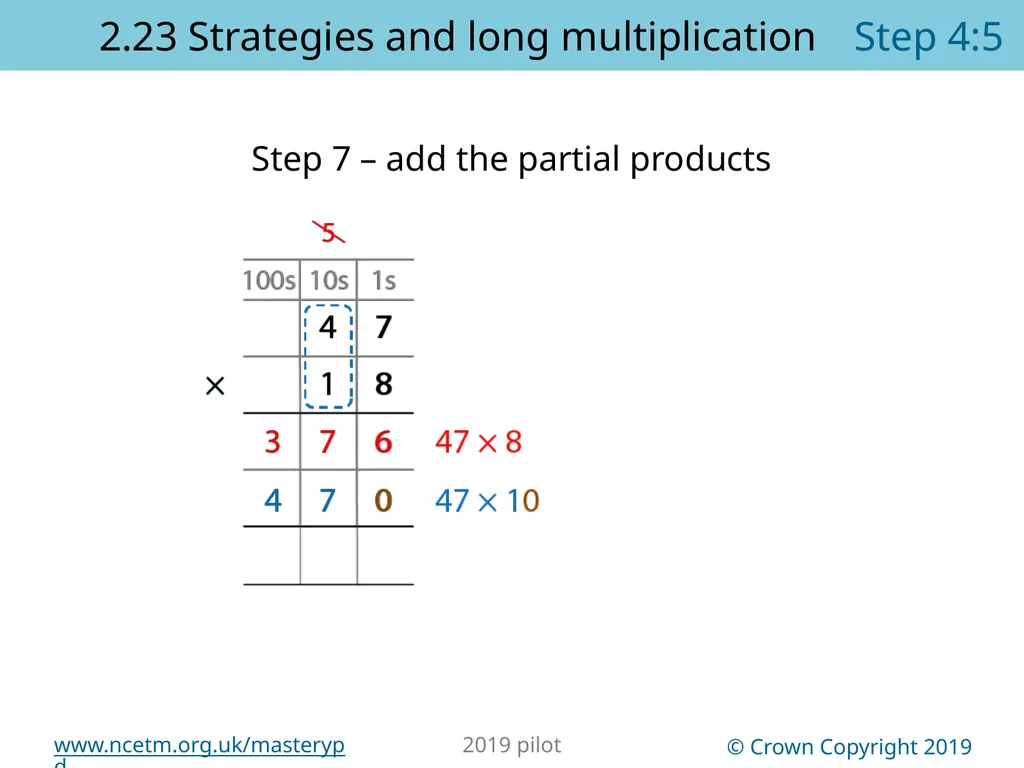 2.23 Multiplication strategies for larger numbers - slide 37 of 44