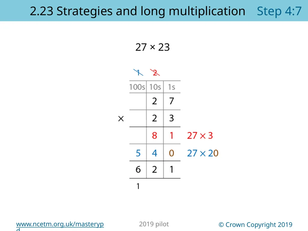 2.23 Multiplication strategies for larger numbers - slide 38 of 44