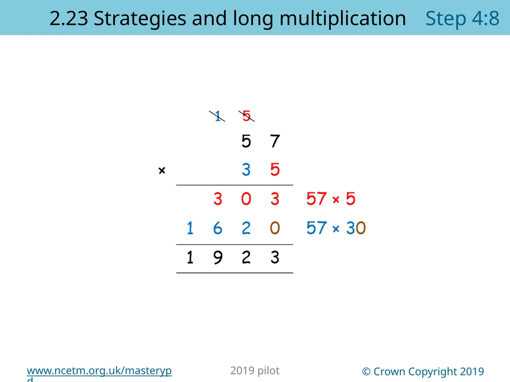 2.23 Multiplication strategies for larger numbers - slide 39 of 44