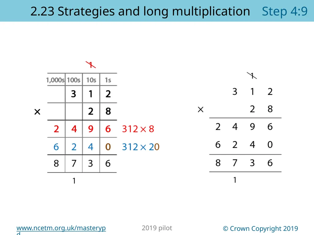 2.23 Multiplication strategies for larger numbers - slide 40 of 44