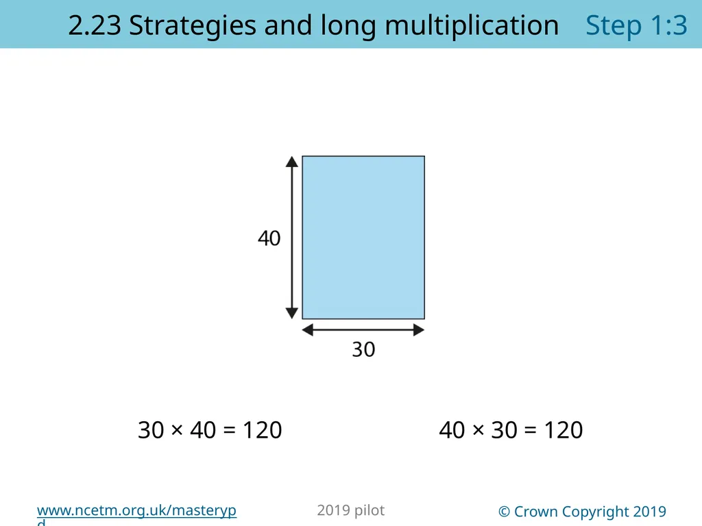 2.23 Multiplication strategies for larger numbers - slide 7 of 44