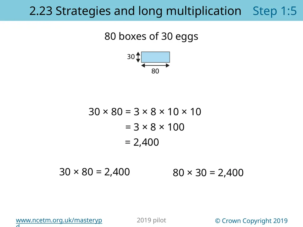 2.23 Multiplication strategies for larger numbers - slide 8 of 44