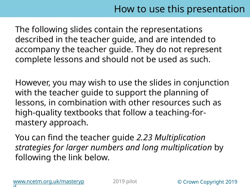 2.23 Multiplication strategies for larger numbers - slide 2 of 44