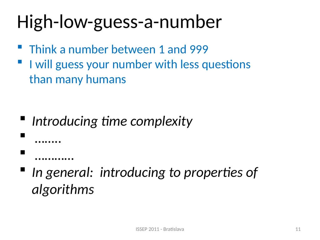The Art of Programming in a Technical Institute - slide 11 of 16