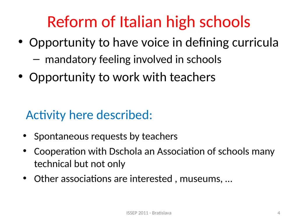The Art of Programming in a Technical Institute - slide 4 of 16