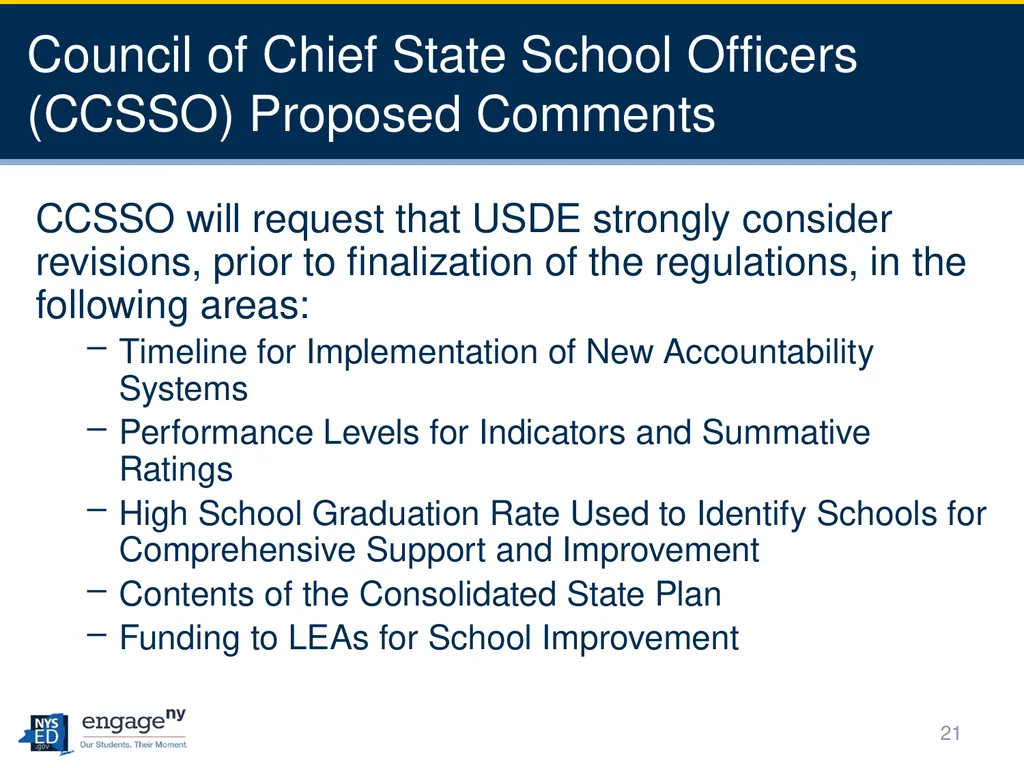 Every Student Succeeds Act (ESSA) Negotiated - slide 21 of 25
