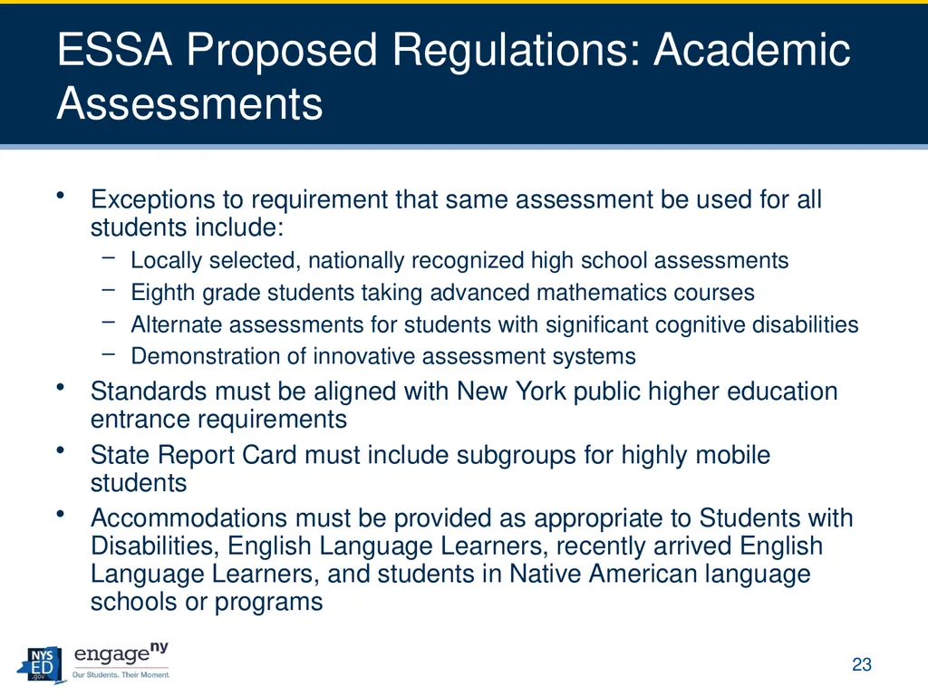 Every Student Succeeds Act (ESSA) Negotiated - slide 23 of 25
