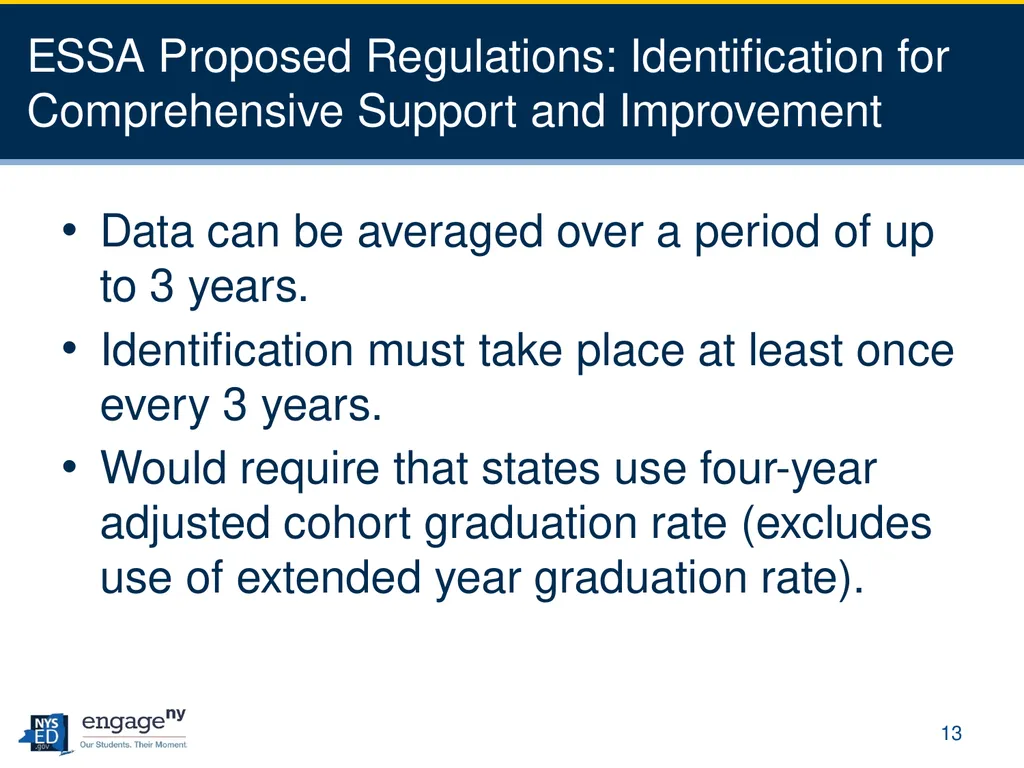 Every Student Succeeds Act (ESSA) Negotiated - slide 13 of 25