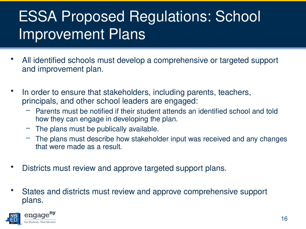 Every Student Succeeds Act (ESSA) Negotiated - slide 16 of 25