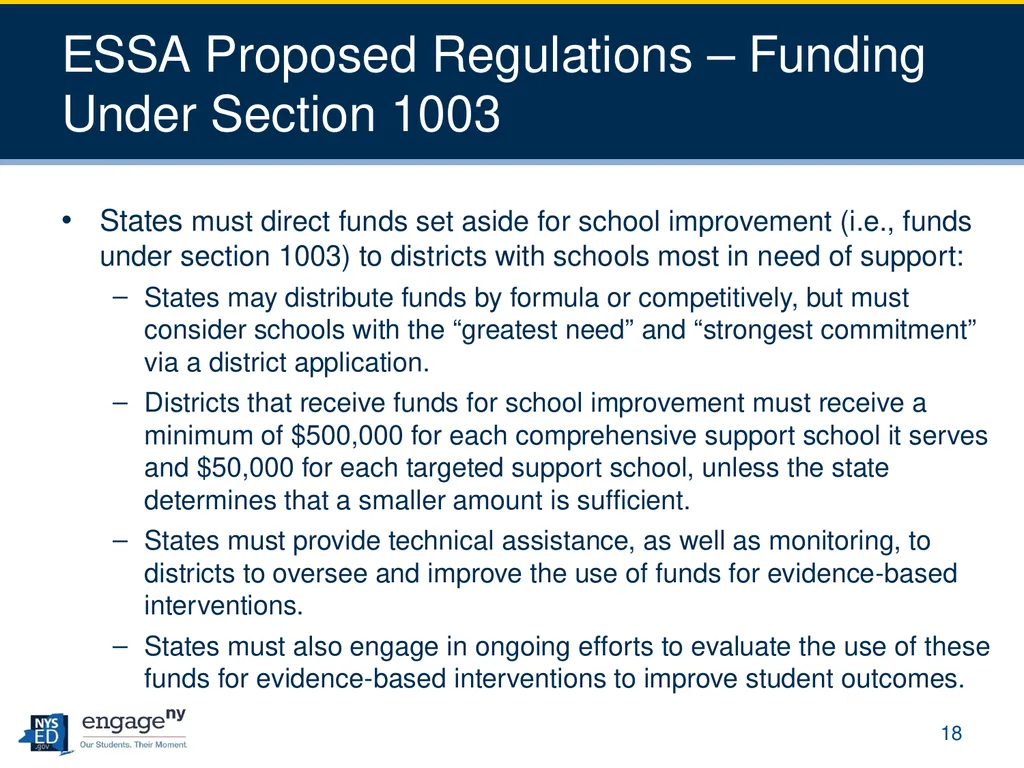 Every Student Succeeds Act (ESSA) Negotiated - slide 18 of 25