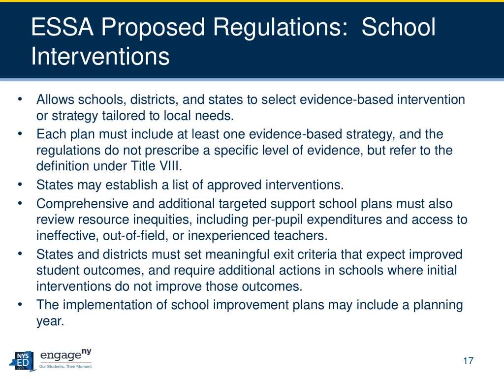 Every Student Succeeds Act (ESSA) Negotiated - slide 17 of 25