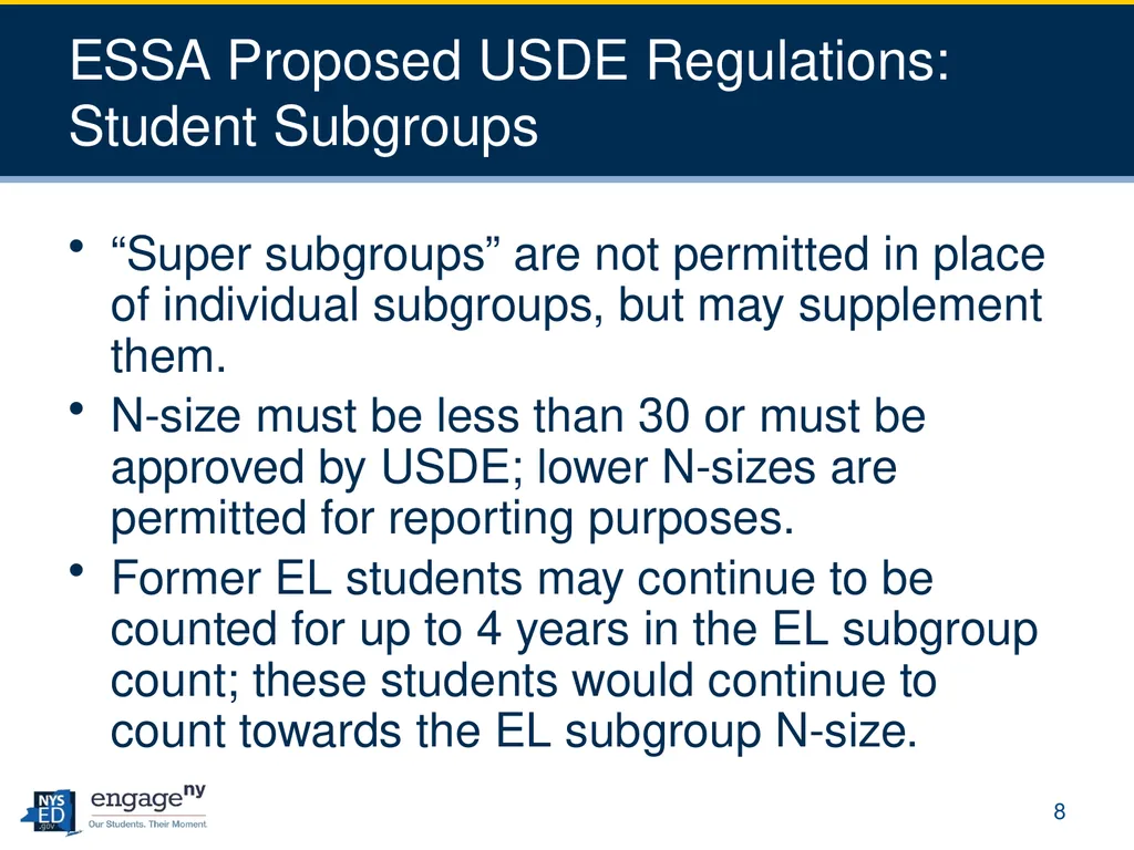 Every Student Succeeds Act (ESSA) Negotiated - slide 8 of 25