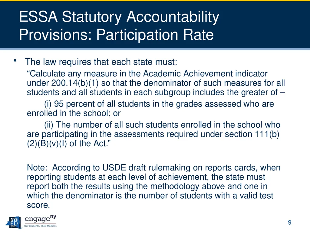 Every Student Succeeds Act (ESSA) Negotiated - slide 9 of 25