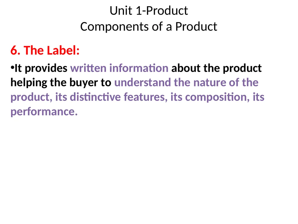 Unit 1-Product Session 1 –Meaning and Importance - slide 7 of 24