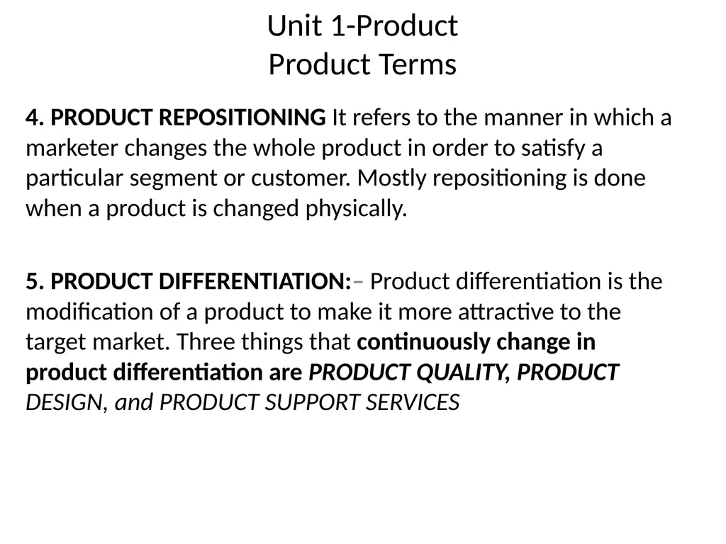 Unit 1-Product Session 1 –Meaning and Importance - slide 21 of 24