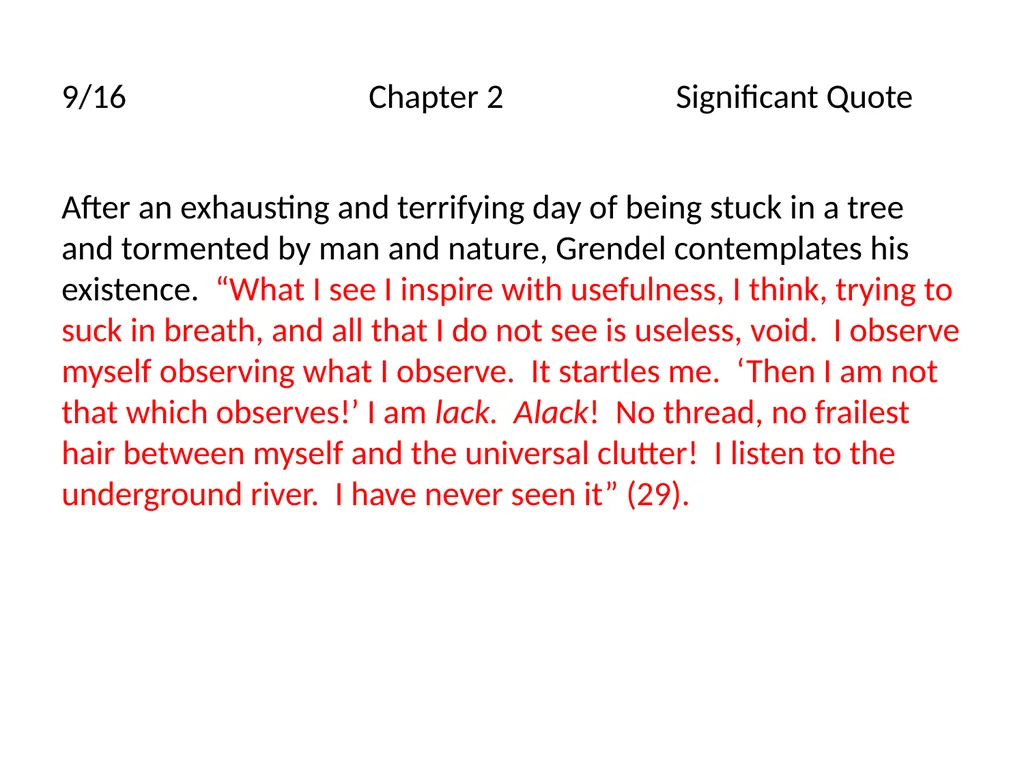 Grendel by John Gardner Passages & Dialectical - slide 23 of 43
