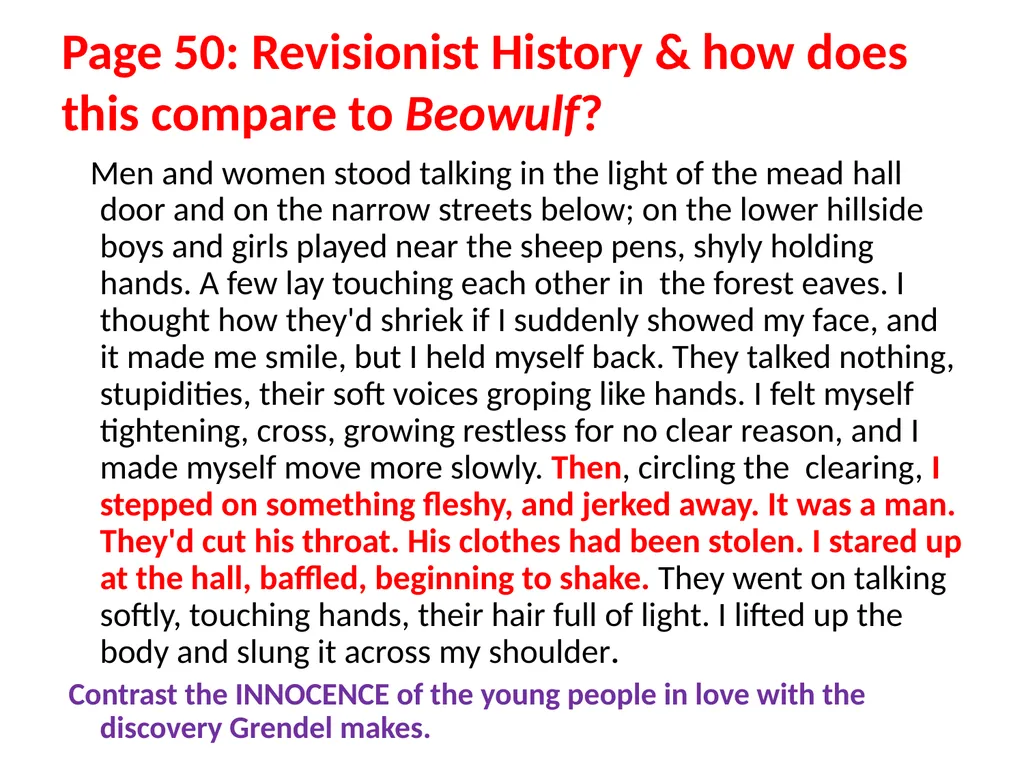 Grendel by John Gardner Passages & Dialectical - slide 41 of 43