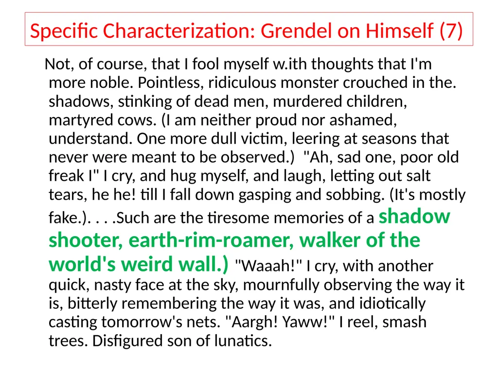 Grendel by John Gardner Passages & Dialectical - slide 10 of 43