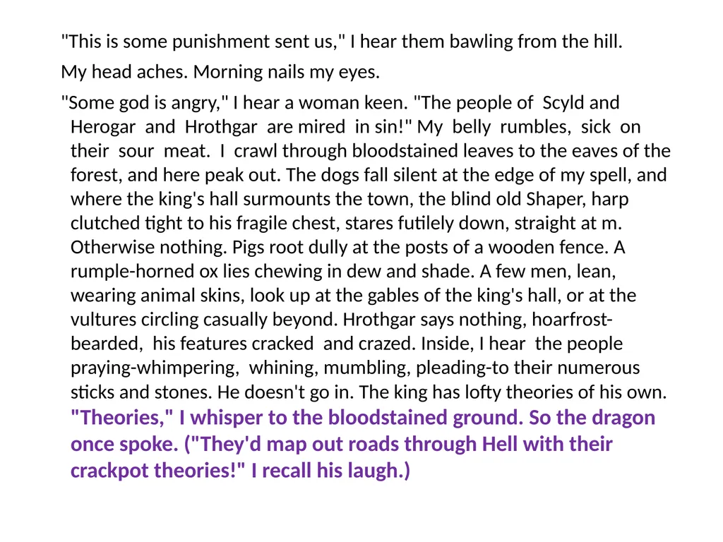 Grendel by John Gardner Passages & Dialectical - slide 15 of 43