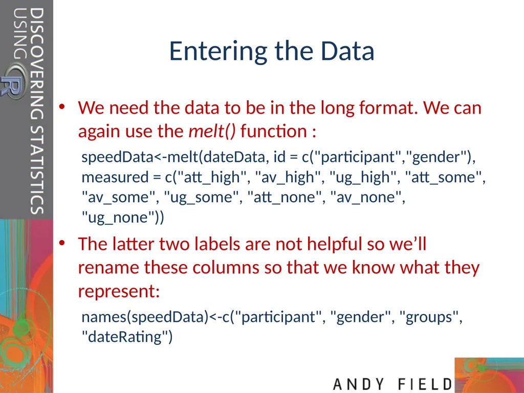 Slide 1 Mixed ANOVA (GLM 5) Prof. Andy Field Slide - slide 7 of 26