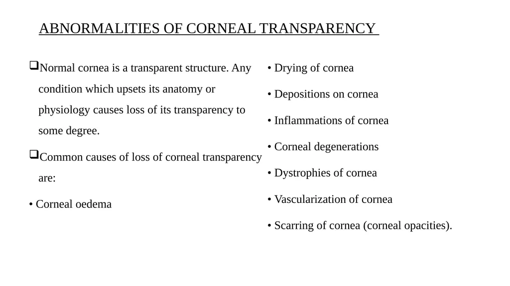 Corneal opacity Dr. Adeeb A Assistant professor - slide 5 of 19