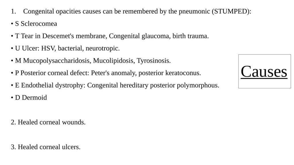 Corneal opacity Dr. Adeeb A Assistant professor - slide 8 of 19