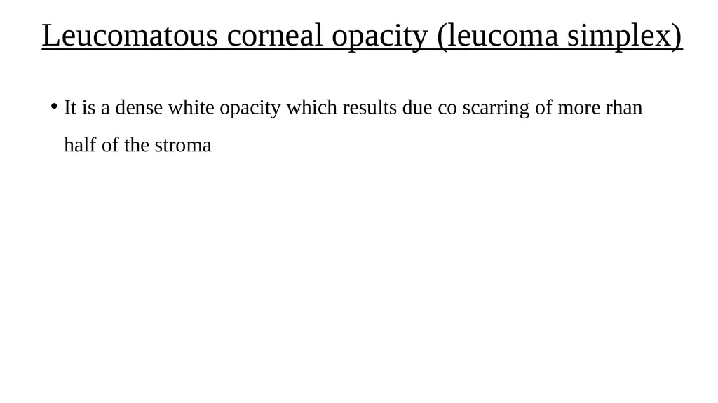 Corneal opacity Dr. Adeeb A Assistant professor - slide 13 of 19