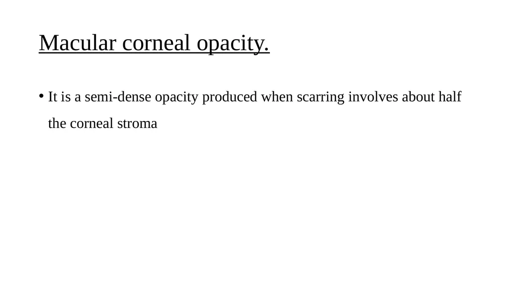 Corneal opacity Dr. Adeeb A Assistant professor - slide 12 of 19