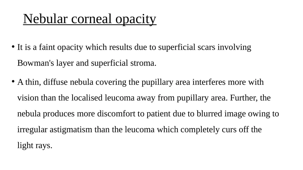 Corneal opacity Dr. Adeeb A Assistant professor - slide 11 of 19