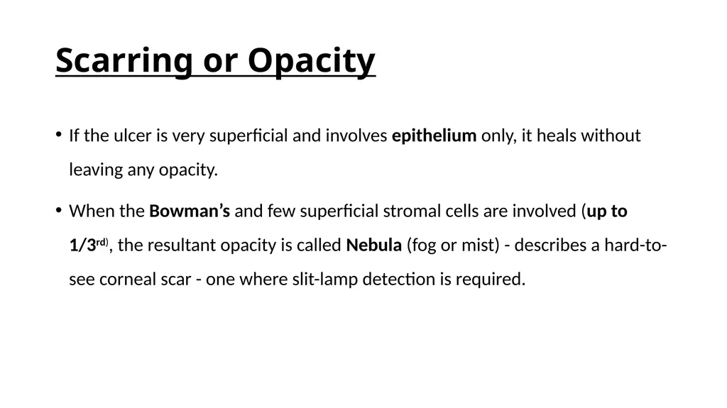 Corneal opacity Dr. Adeeb A Assistant professor - slide 2 of 19