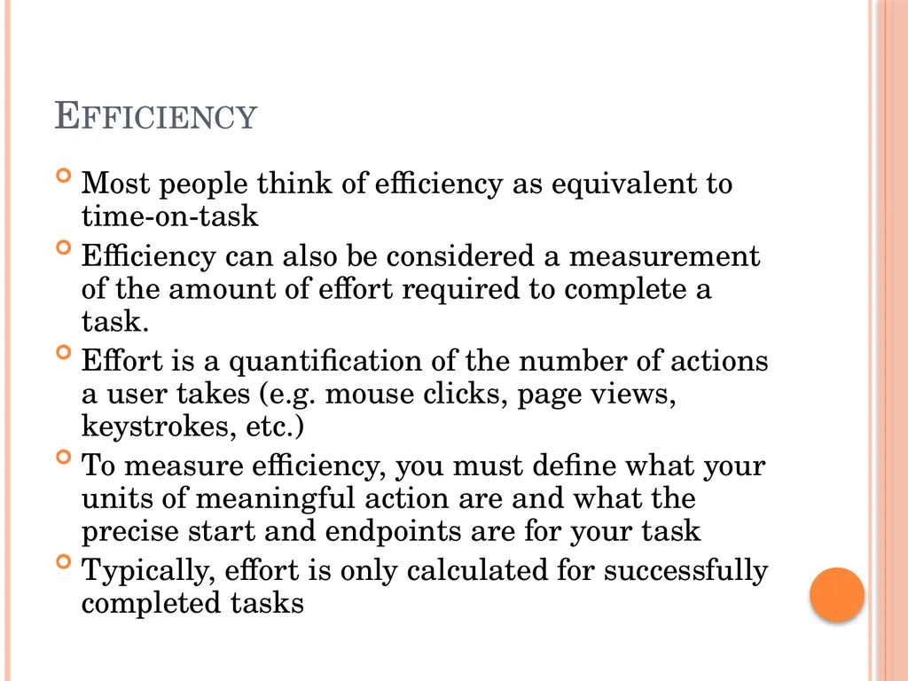Evaluating Usability Data & Analysis Types of Data - slide 21 of 31
