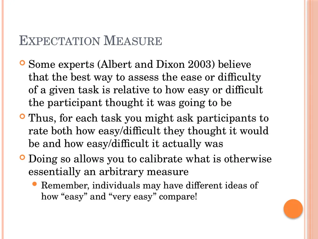 Evaluating Usability Data & Analysis Types of Data - slide 28 of 31