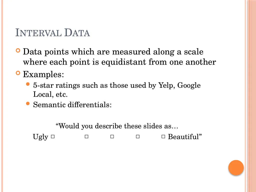 Evaluating Usability Data & Analysis Types of Data - slide 7 of 31