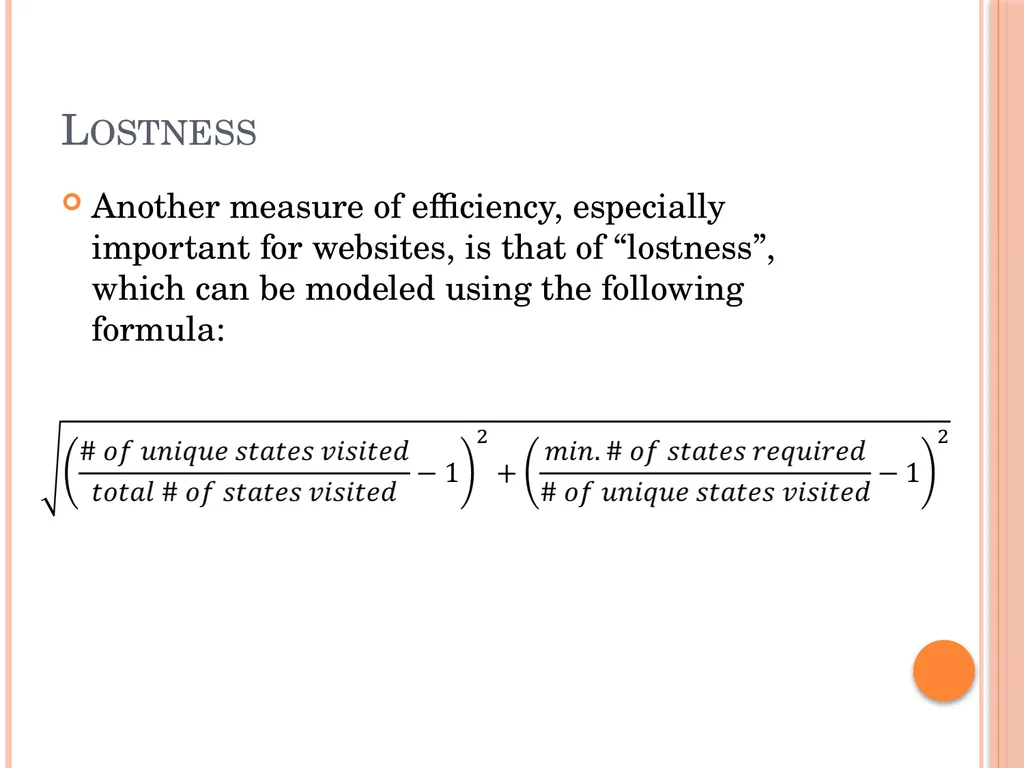 Evaluating Usability Data & Analysis Types of Data - slide 22 of 31