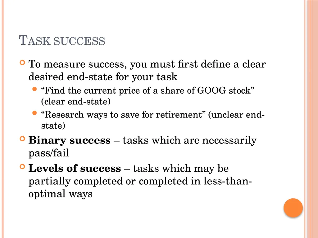 Evaluating Usability Data & Analysis Types of Data - slide 16 of 31