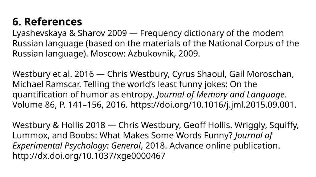 What makes Russian words funny: the phenomenon of - slide 12 of 12