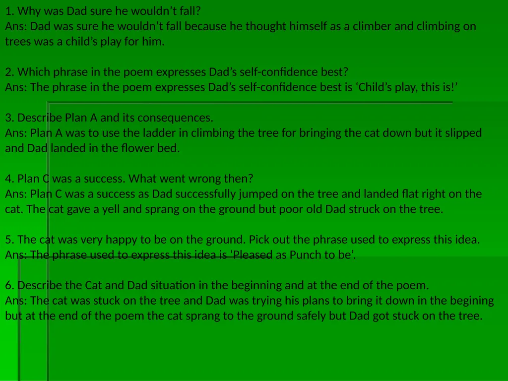 DAD AND THE CAT AND THE TREE KIT WRIGHT - slide 13 of 15
